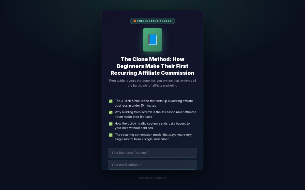 Lead Magnet Squeeze Pages — real result inside Conzify